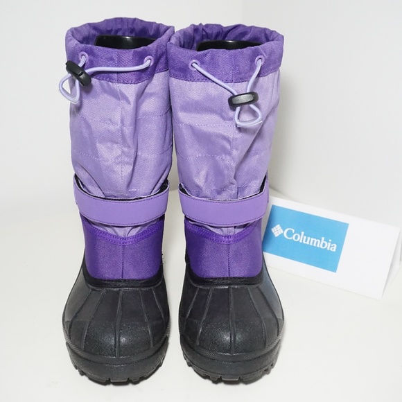 Columbia Big Girl Pull On Winter Rain Boot Purple - Picture 3 of 8